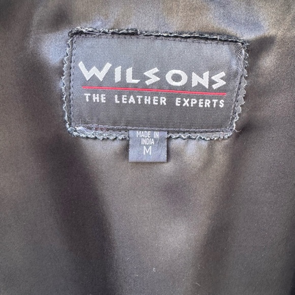 Vintage Wilsons Leather Black Motorcycle Jacket - Picture 3 of 6